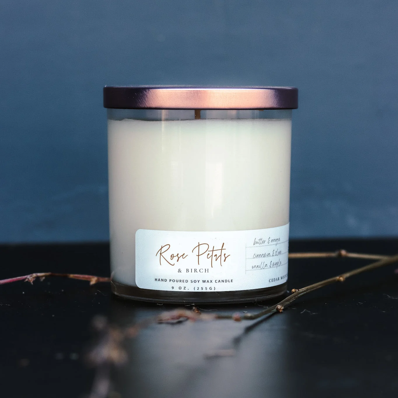 Stylish Rose Petals amp Birch - 9 oz Whiskey Glass Candle Carefully Designed