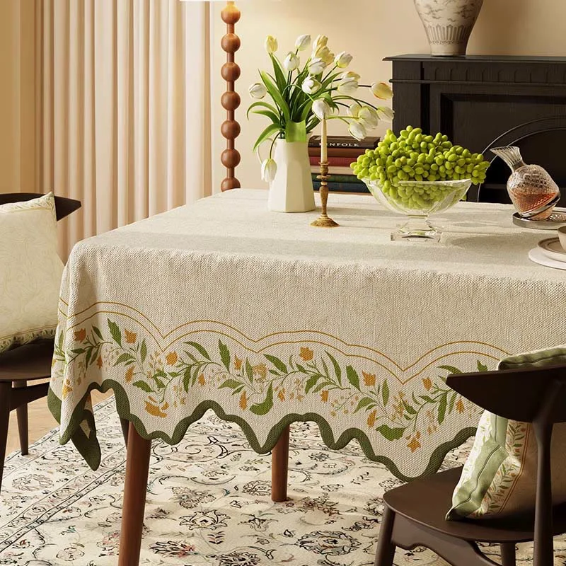 Casual Ownkoti Vintage Garden Floral Cotton Linen Tablecloth Exclusive