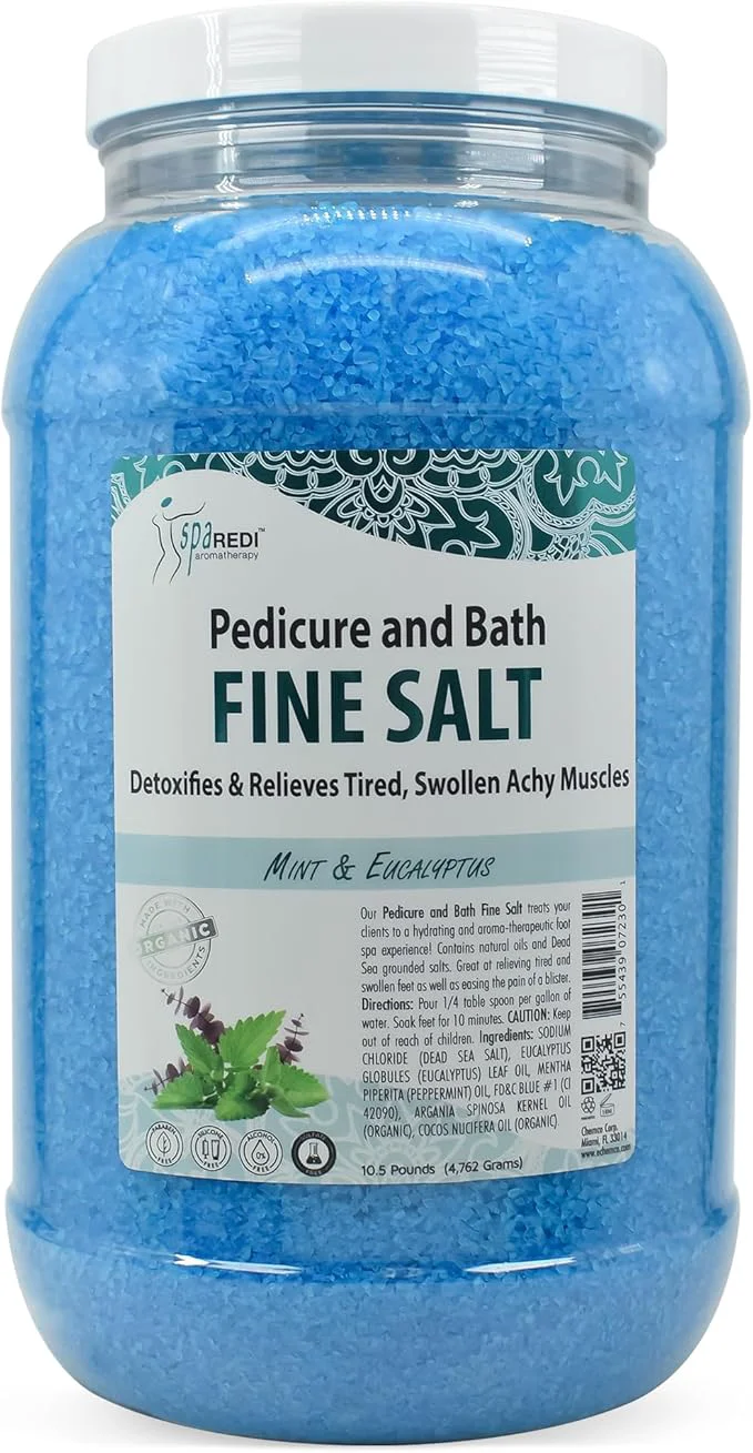Green SPA REDI - Detox Foot Soak Pedicure and Bath Fine Salt Mint and Eucalyptus Modern