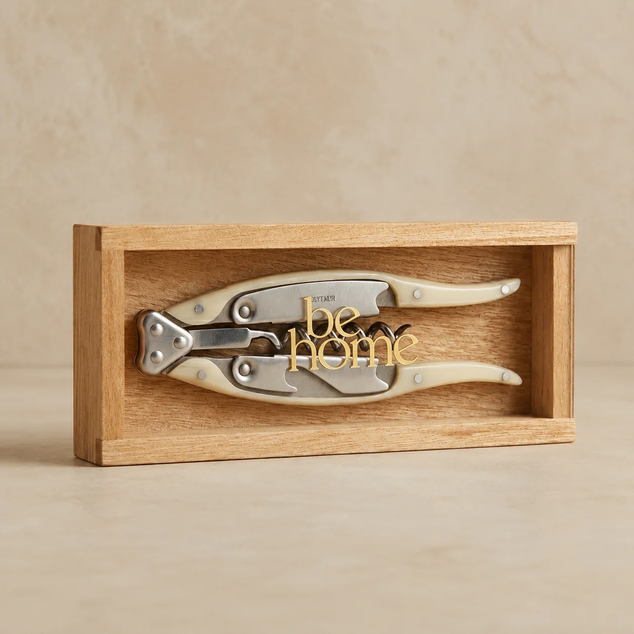 Consistent Ivory Butterfly Corkscrew in Wooden Box Luxury