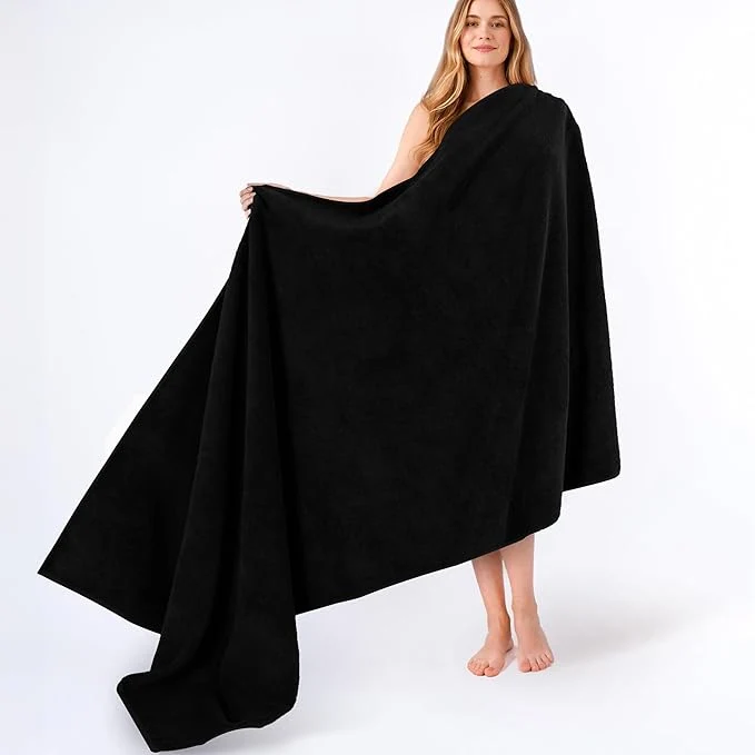 Sustainable American Soft Linen Cotton 600 GSM Turkish 40x80 Oversized Bath Towel Sheet Long-Lasting