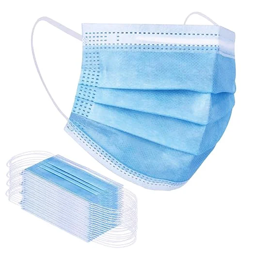 High-Quality Borje Blue Disposable Face Mask 100 Pcs Blue Face Masks 3 Ply Protection Masks Relaxed