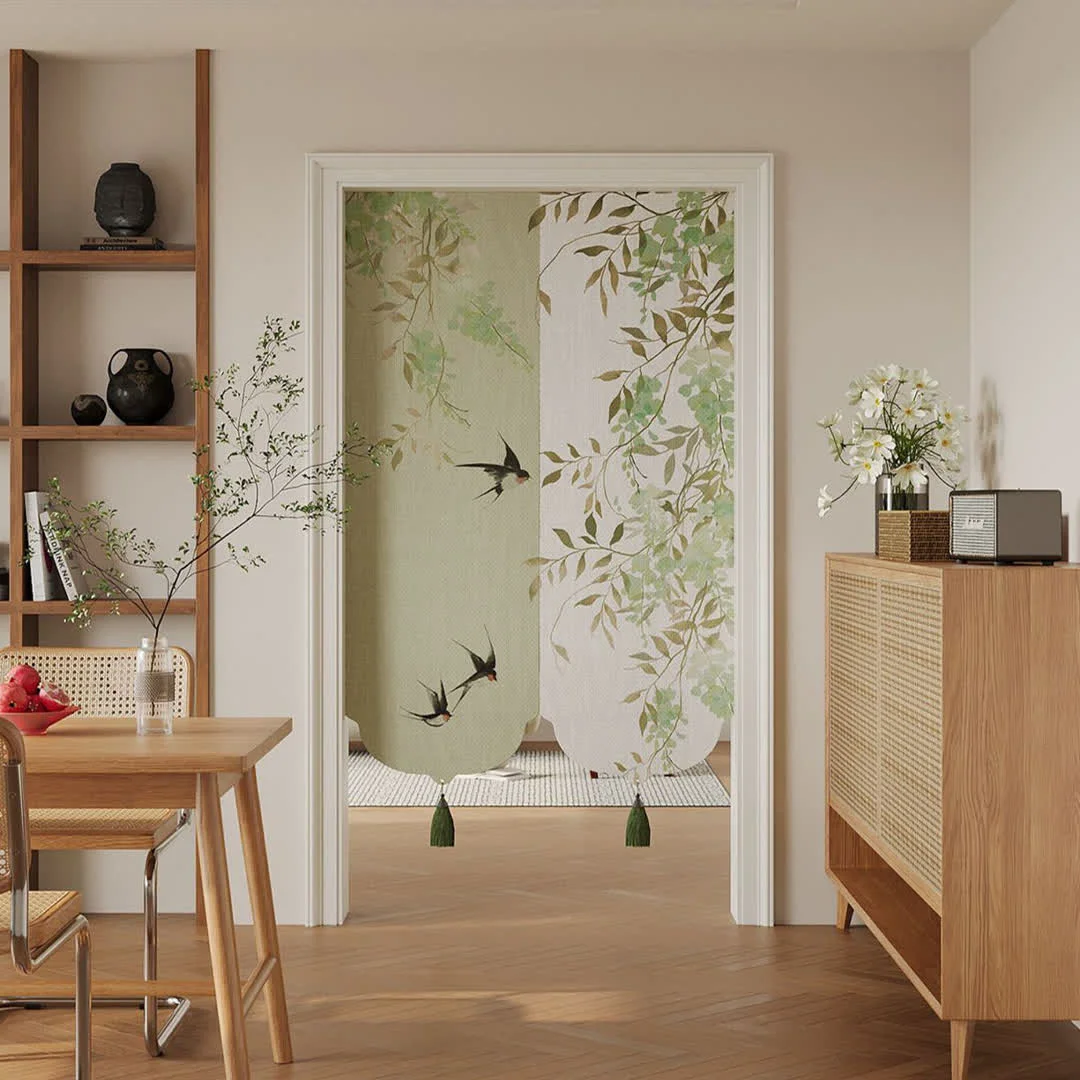 Organic Ownkoti Floral Bird Waterproof Doorway Hanging Premium Material