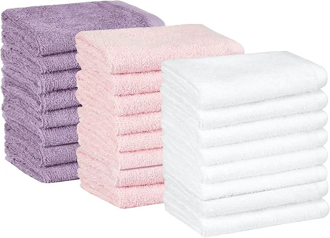 Premium Amazon Basics Highly Absorbent Fast Drying Cotton Washcloths Dependable