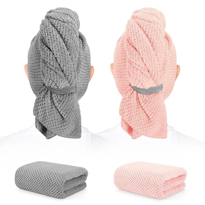 Convenient BE 2 Pack Microfiber Hair Towel Practical