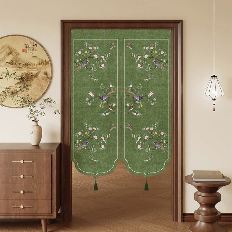 Fast Ownkoti Floral Bird Room Divider Door Curtain Expertly Made