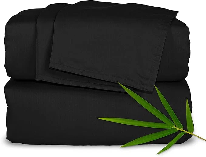 Consistent Pure Bamboo Twin Sheets Organic Viscose Derived from Bamboo Bed Sheet Set Luxuriously Soft amp Cooling Double Stitching 2 Year Quality Promise Twin Black Genuine