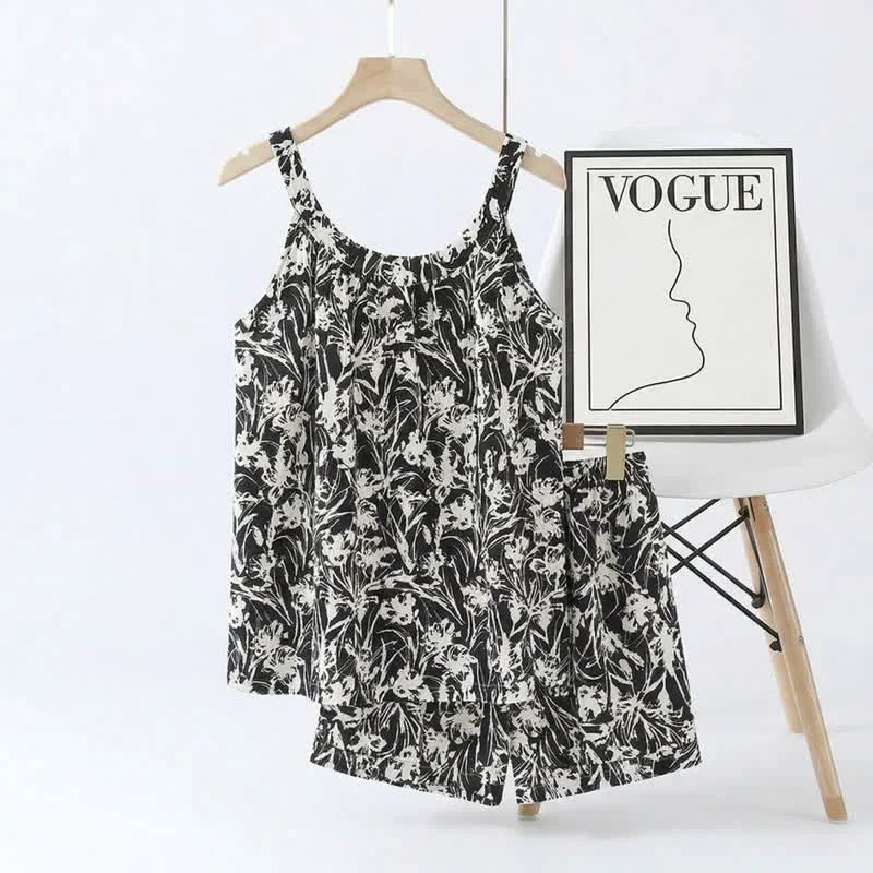 Modern Ownkoti Abstract Art Cami amp Shorts Pajama Set Soft