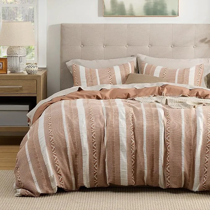 Carefully Designed Bedsure Waffle Weave Duvet Cover King - Cotton Boho Duvet Cover Set with 2 Pillowcases - Extra Soft Terracotta Textured Comforter Cover with Zipper Closure King 104 quot x90 quot Effective