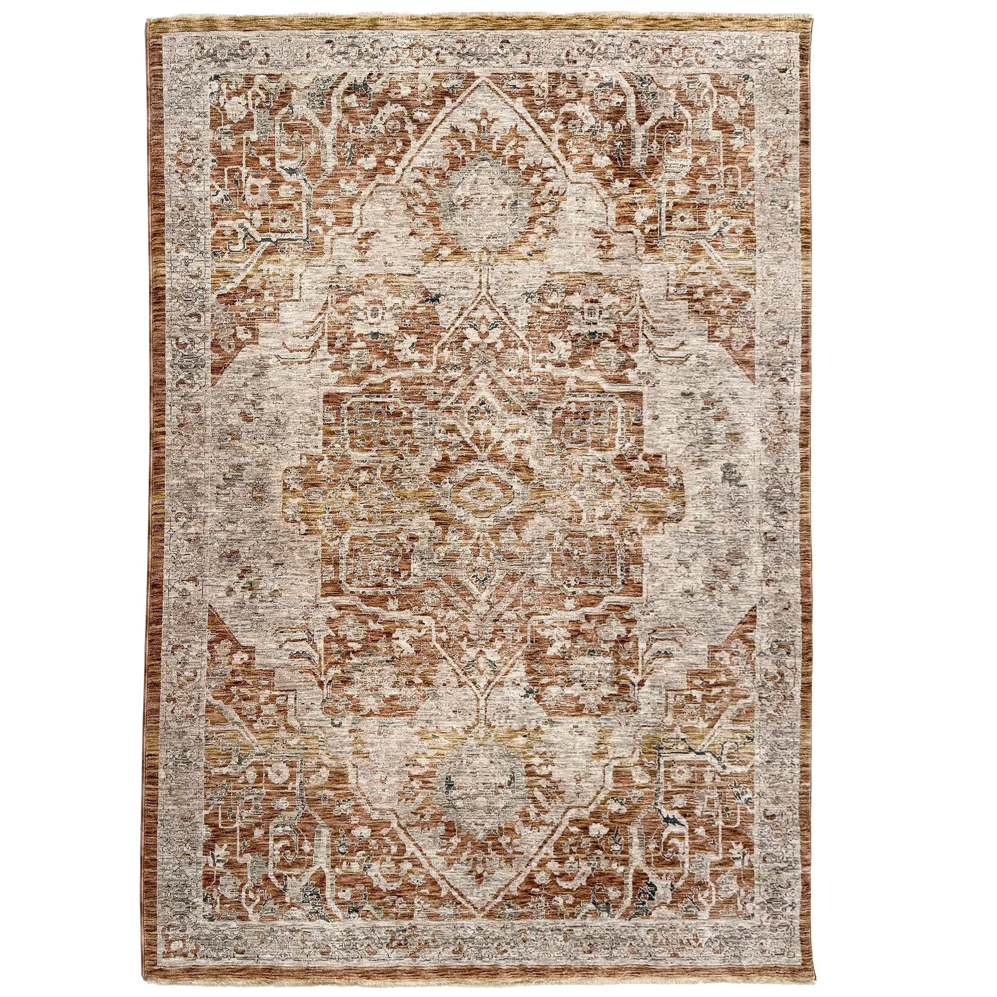 Safe Great Horn-Heriz Rug - Clay Practical