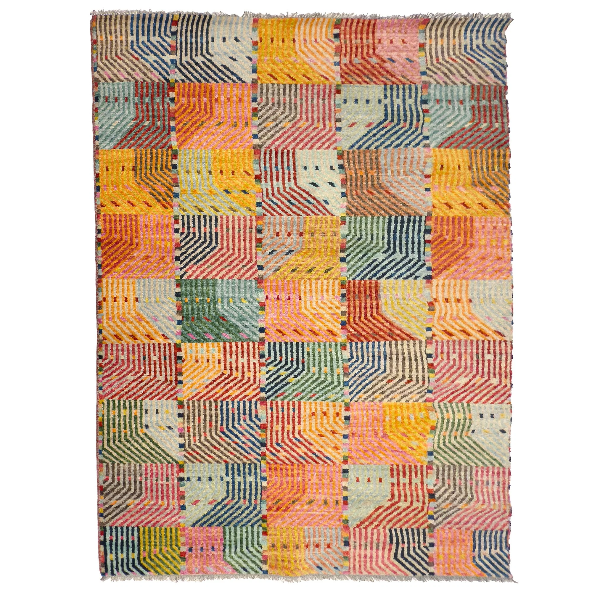 Exceptional Marketplace Rug - Green Multi Solid