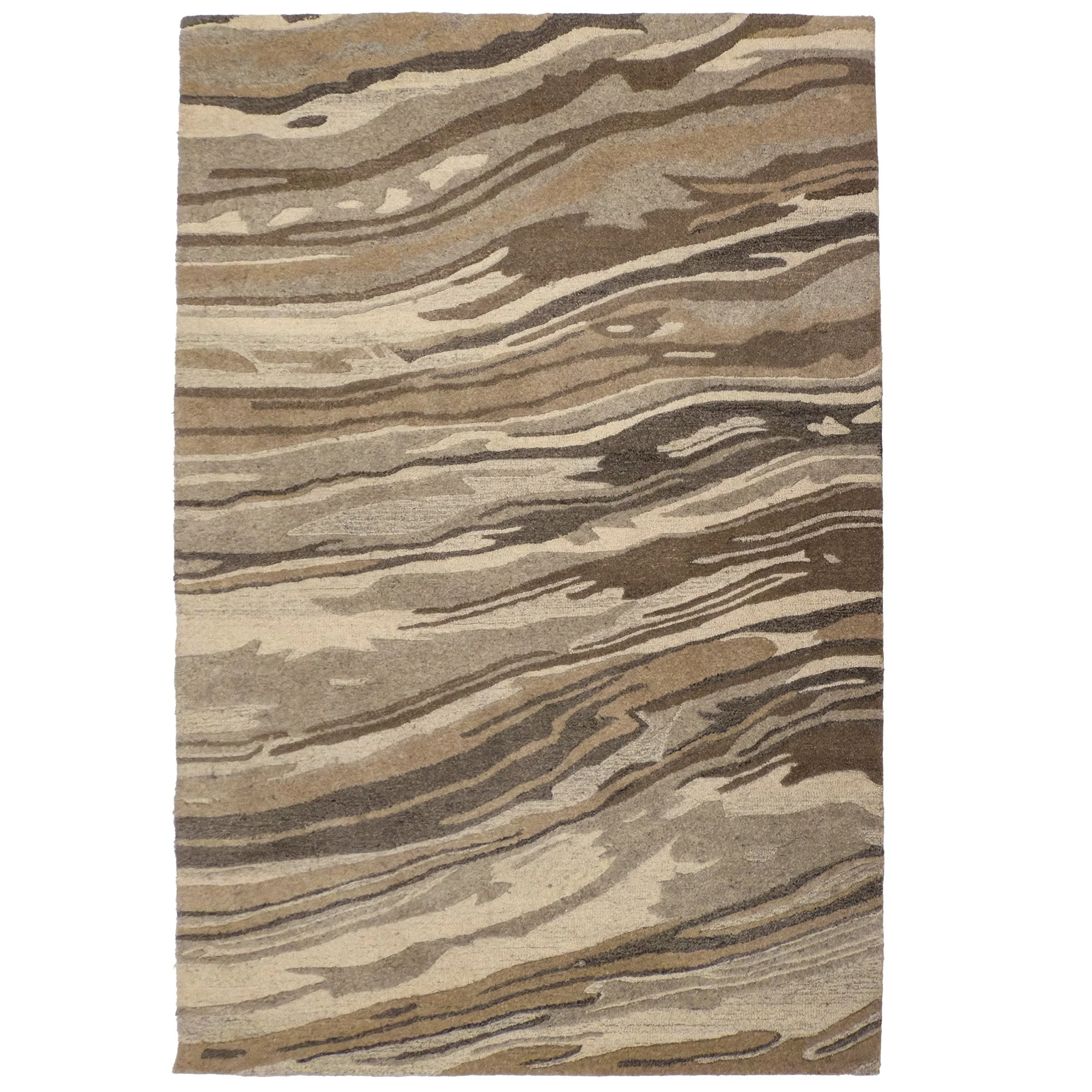 Classic Ripple Rug - Tan Top-Quality