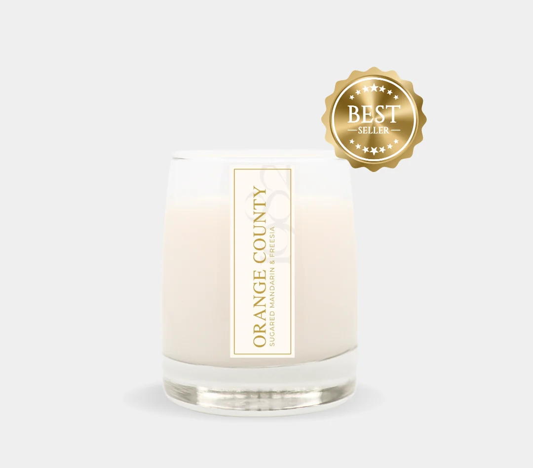Solid Orange County 8.5 oz Single Wick - Notes Mandarin Oranges Peaches Strawberries Citron amp Sugar sia Elegant