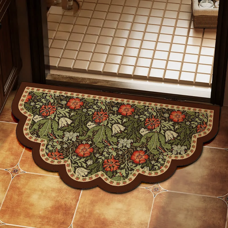 Certified Ownkoti Classic Mahogany Floral Diatom Mud Mat Top-Quality