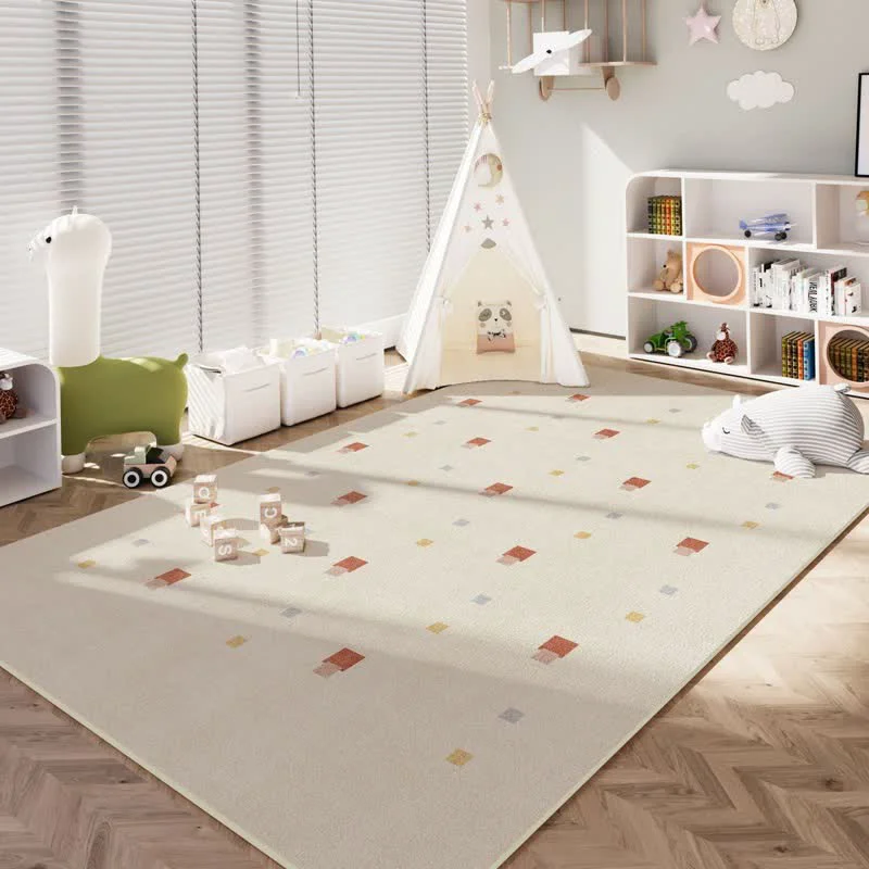 Secure Ownkoti Neutral Pastel Dot Kids Area Rug Prestigious
