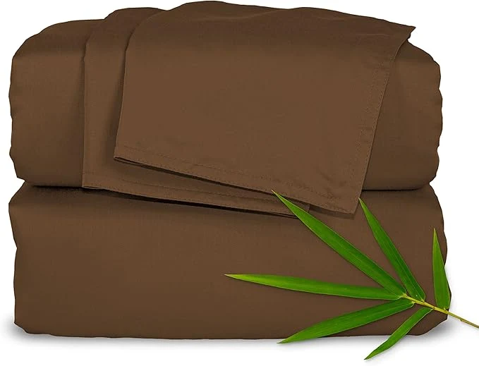 Luxury Pure Bamboo Twin Sheets Organic Viscose Derived from Bamboo Bed Sheet Set Luxuriously Soft amp Cooling Double Stitching 2 Year Quality Promise Twin Coconut Husk