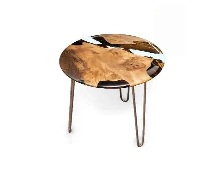 Lightweight Round Side - End - Accent Table with rounded edge Osso Collection Organic