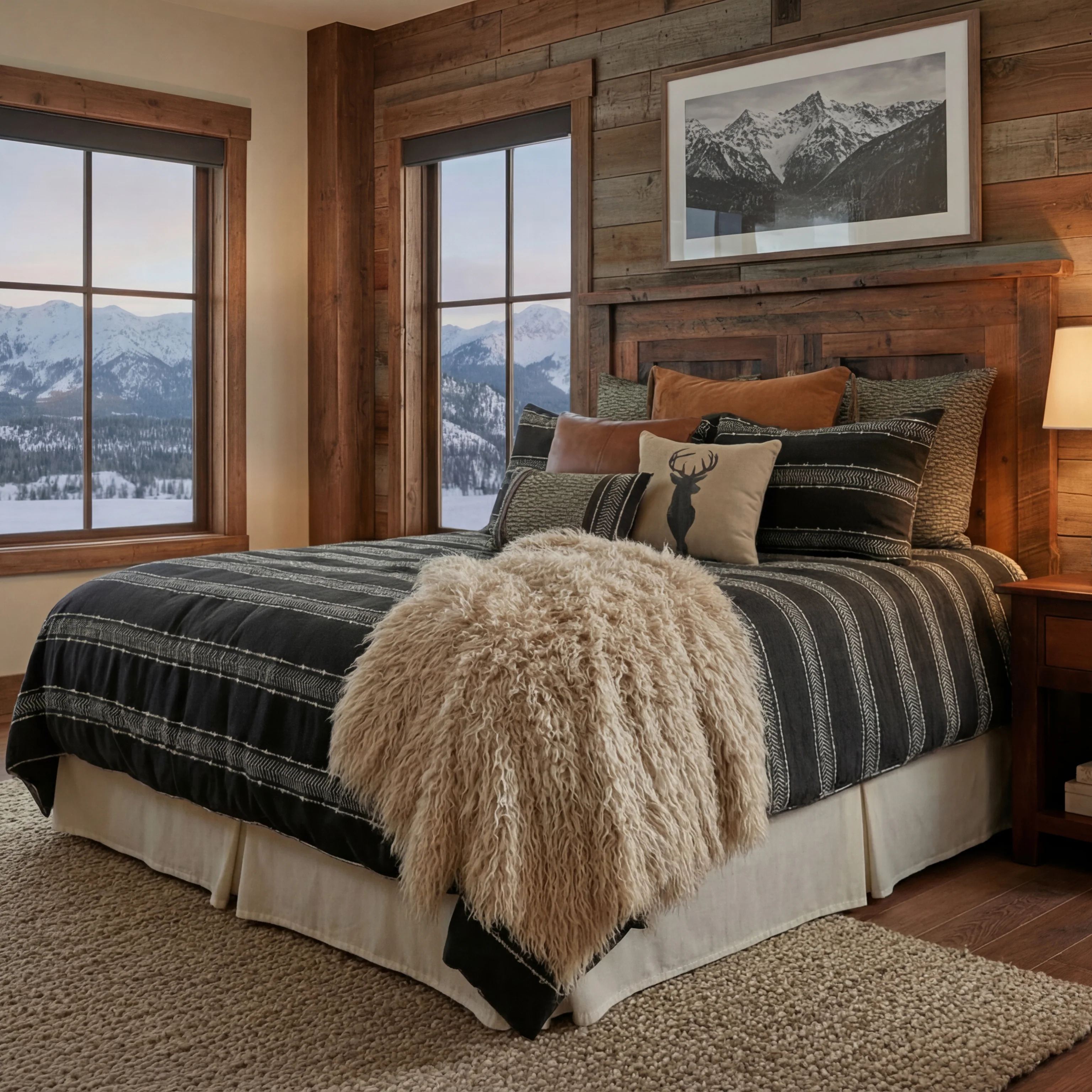 Smooth Summit Trail Onyx Duvet Cover Safe