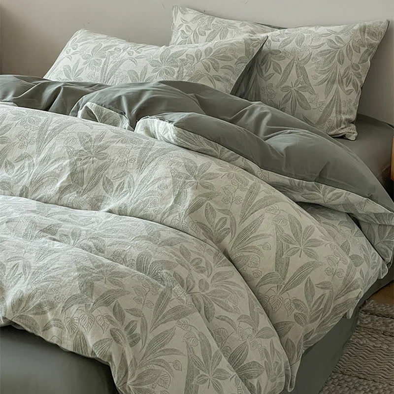 Safe Ownkoti Botanical Cotton Triple Gauze Bedding Set 4PCS First-Class