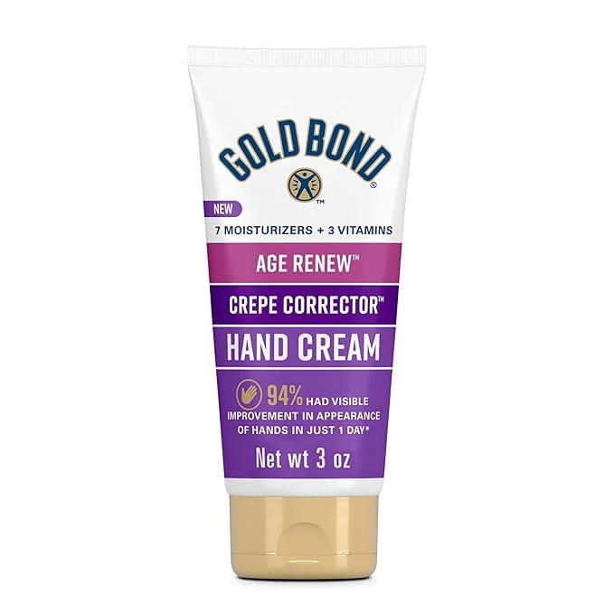 Relaxed Gold Bond Age Renew Crepe Corrector Hand Cream Replenishing Smoothing Formula Original Design