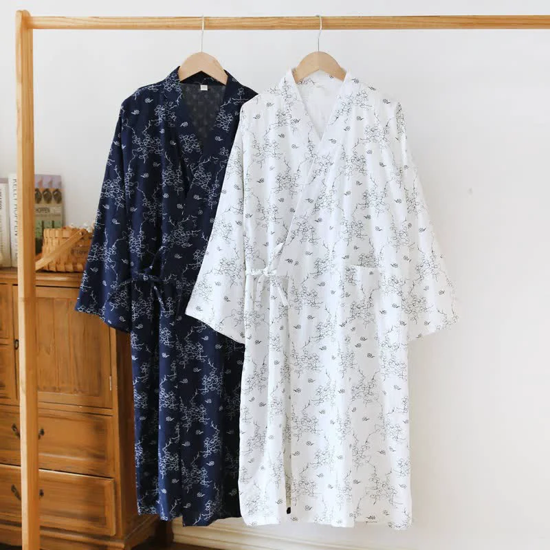 Eco-Friendly Ownkoti Unisex Floral Cotton Kimono Lounge Robe Specialty
