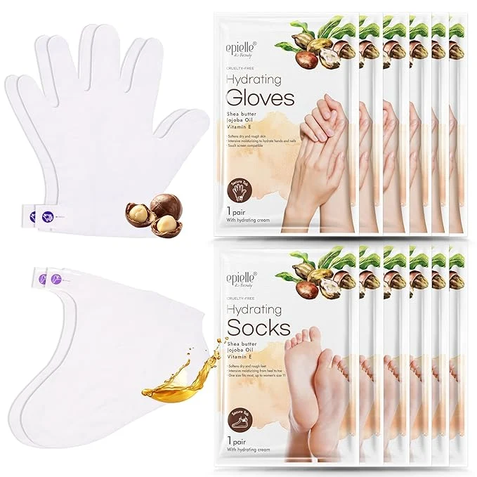 Comfortable Epielle Hydrating Hand Foot Masks Relieve and Soften Dry Overworked Skin Advanced