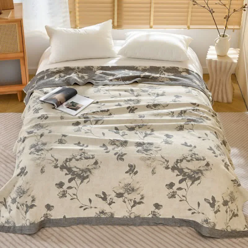 Eco-Friendly Ownkoti Vintage Floral Cotton Quilt Blanket Sophisticated