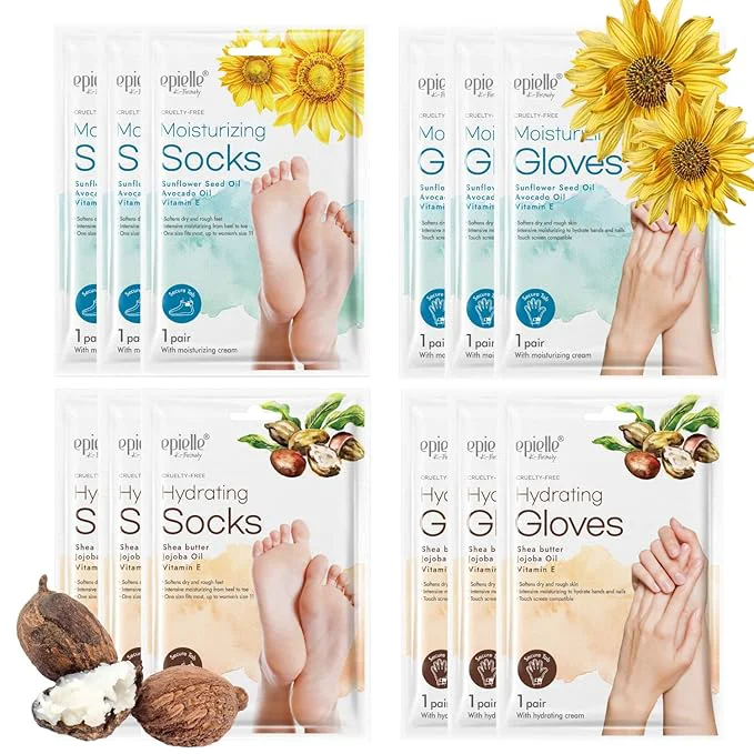 Original Epielle Hydrating Moisturizing Hand Foot Masks Relieve and Soften Dry Relaxed
