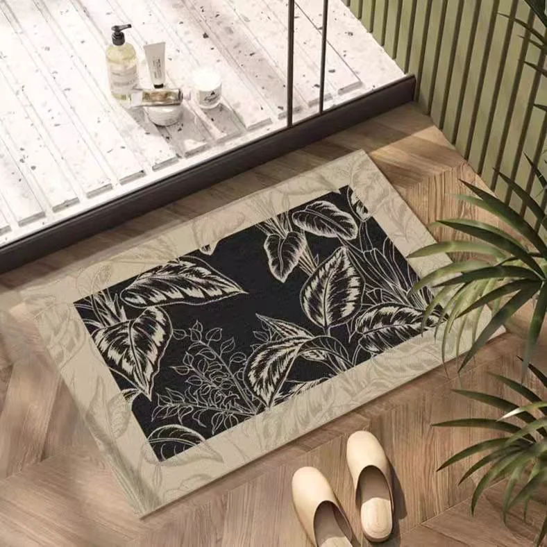 User-Friendly Ownkoti Tropical Leaf Vintage Bathroom Rug Refined