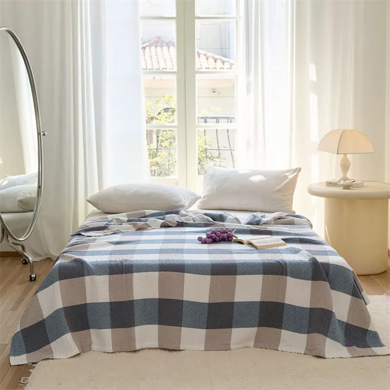 Original Ownkoti Multi-Tone Plaid Cotton Quilt Lightweight