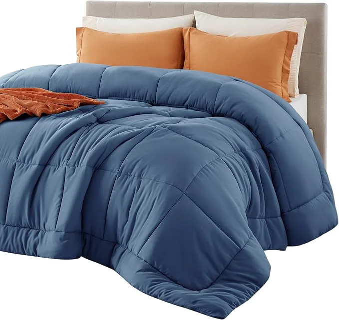 User-Friendly Bedsure Comforter Duvet Insert - Quilted Comforters Full Size All Season Duvet GentleSoft Down Bedding Blanket with 8 Tabs Gifts for Women Men Dark Slate Blue Full 86 x 82 Inches Prestigious