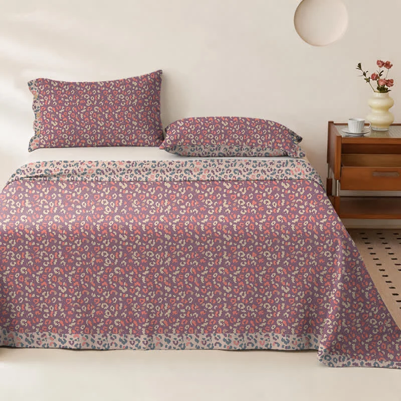 Modern Ownkoti Leopard Print Cotton Double Gauze Bedspread Trendy