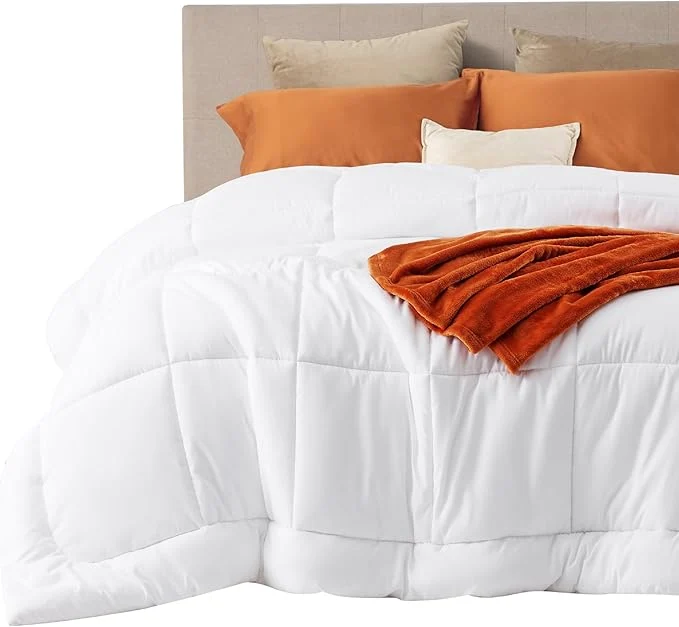 Superior Bedsure Comforter Duvet Insert - Quilted Comforters Cal King Size All Season Duvet GentleSoft Down Bedding Blanket with 8 Tabs Gifts for Women Men White California King 96X102 Inches Responsible
