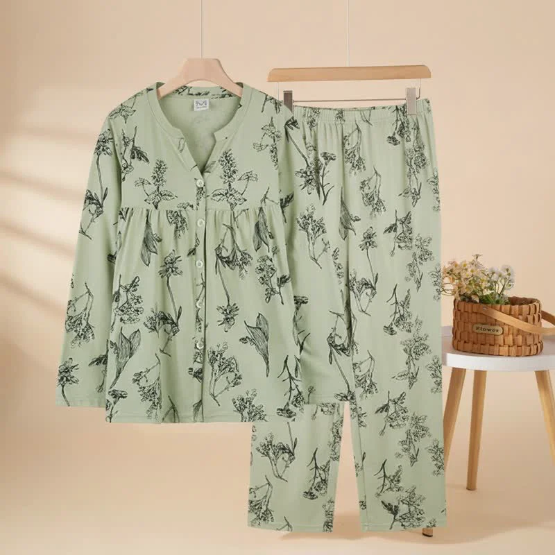 Powerful Ownkoti Floral Cotton 3 4 Sleeve Women 39 s Pajamas Convenient