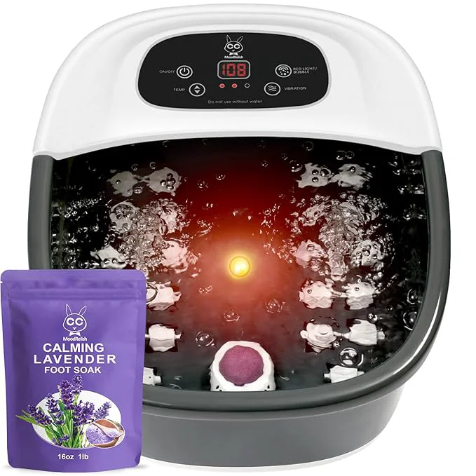Consistent Foot Spa Bath Massager with Heat Bubbles and Vibration Massage and Jets Luxury