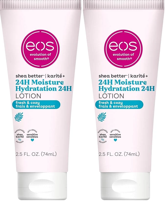 Selected eos 24H Moisture Travel Body Lotion- Fresh Cozy Travel Size Essential Smooth