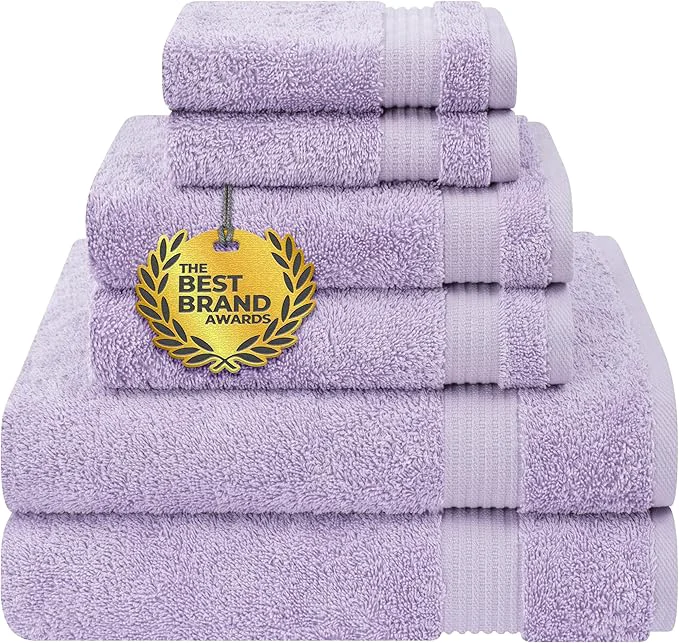 Verified Cotton Paradise 6 Piece Towel Set Cotton Soft Absorbent Turkish Towels Stylish