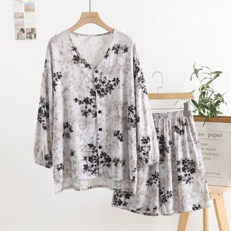 Sophisticated Ownkoti Retro Floral Button Front Women 39 s Pajamas Organic