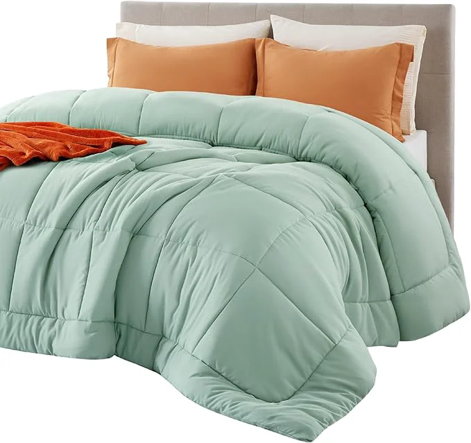 Top-Quality Bedsure Comforter Duvet Insert - Quilted Comforters Twin XL Size All Season Duvet GentleSoft Down Bedding Blanket with 8 Tabs Gifts for Women Men Sage Green Twin XL 92 x 68 Inches Comfortable