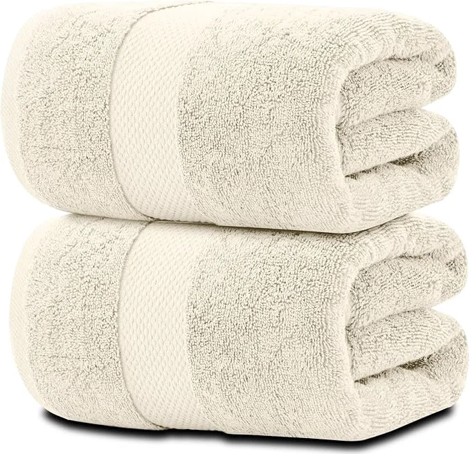 Certified White Classic Luxury Soft Ivory Bath Sheet Towels
