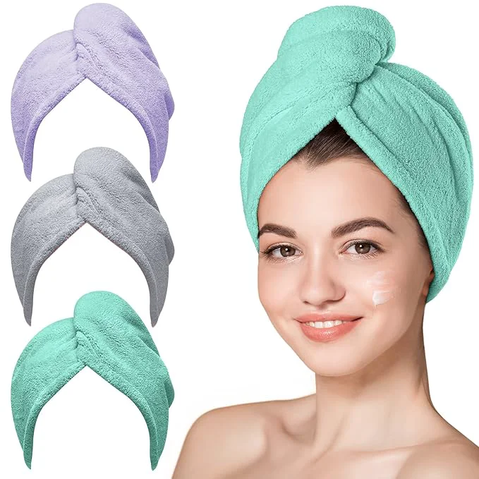 Eco-Friendly Hicober Microfiber Hair Towel Hair Turbans Breathable