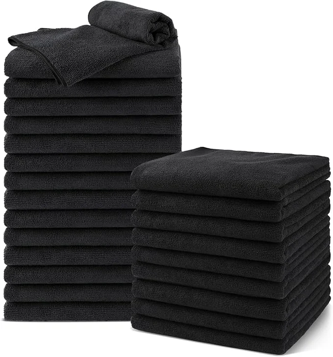 Expertly Made UNIMADE Salon Towels 24 Pack Microfiber Barber Towels Bulk Hair-Drying Cloth Exclusive