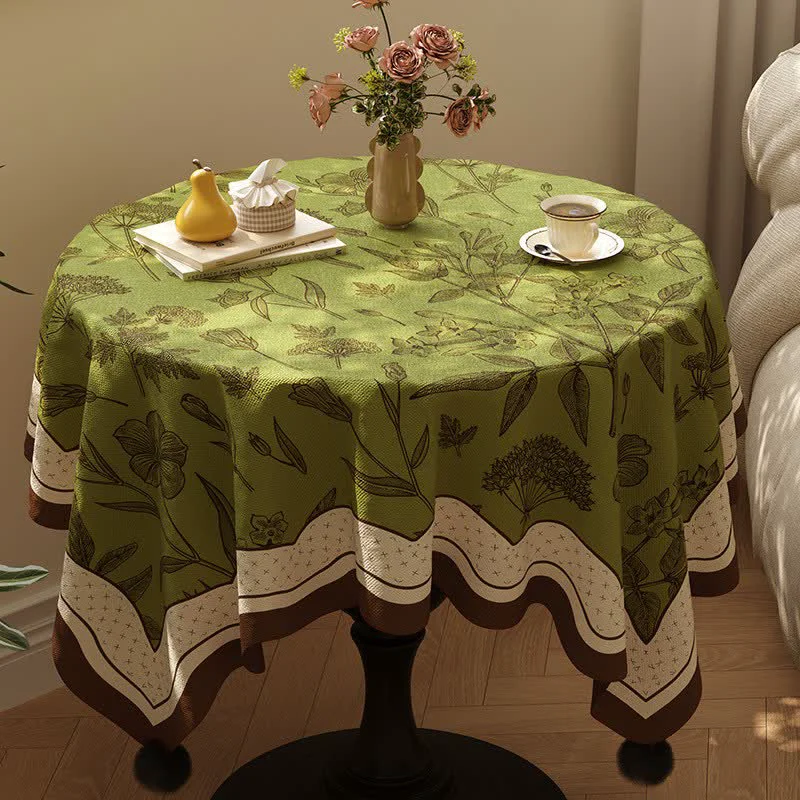 Exceptional Ownkoti French Country Style Green Floral Tablecloth Natural