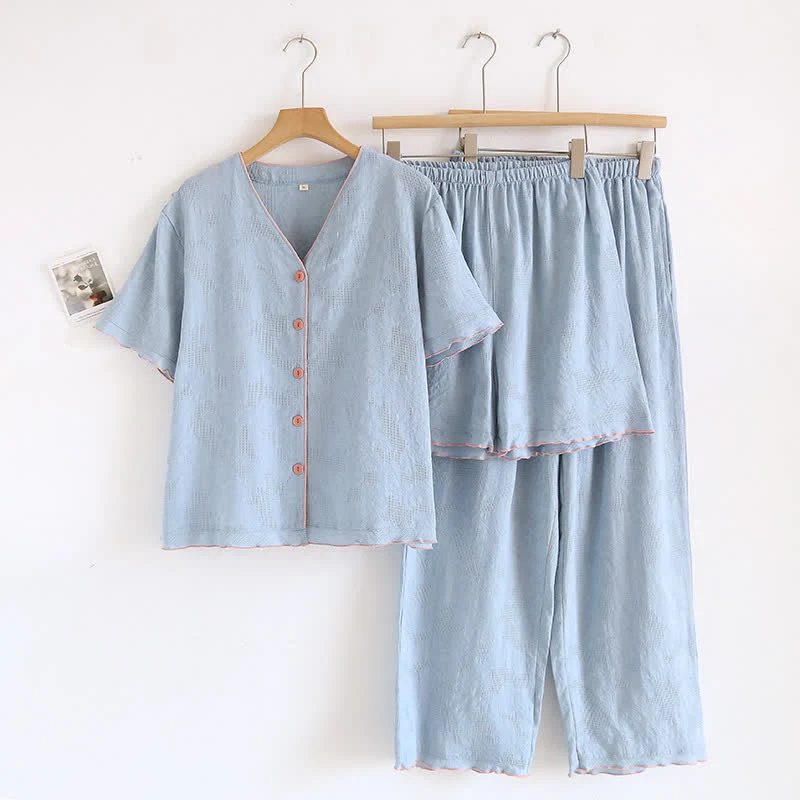Unique Ownkoti Sky Blue Cotton Pajama Set PCS Premium