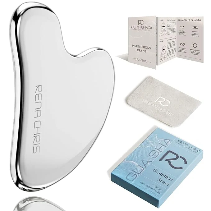 Fast Rena Chris Gua Sha Facial Tools Stainless Steel Guasha Tool Premium Material