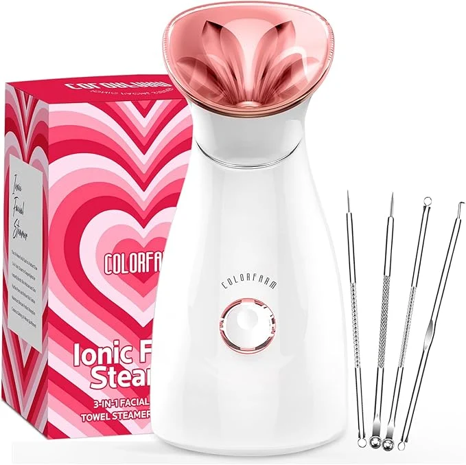 Effective Colorfarm Facial Steamer Nano Ionic Face Steamer Deep Cleaning Unclogs Pores Authentic