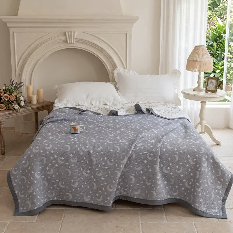 Optimized Ownkoti Reversible Moon amp Star Cotton Quilt Excellent