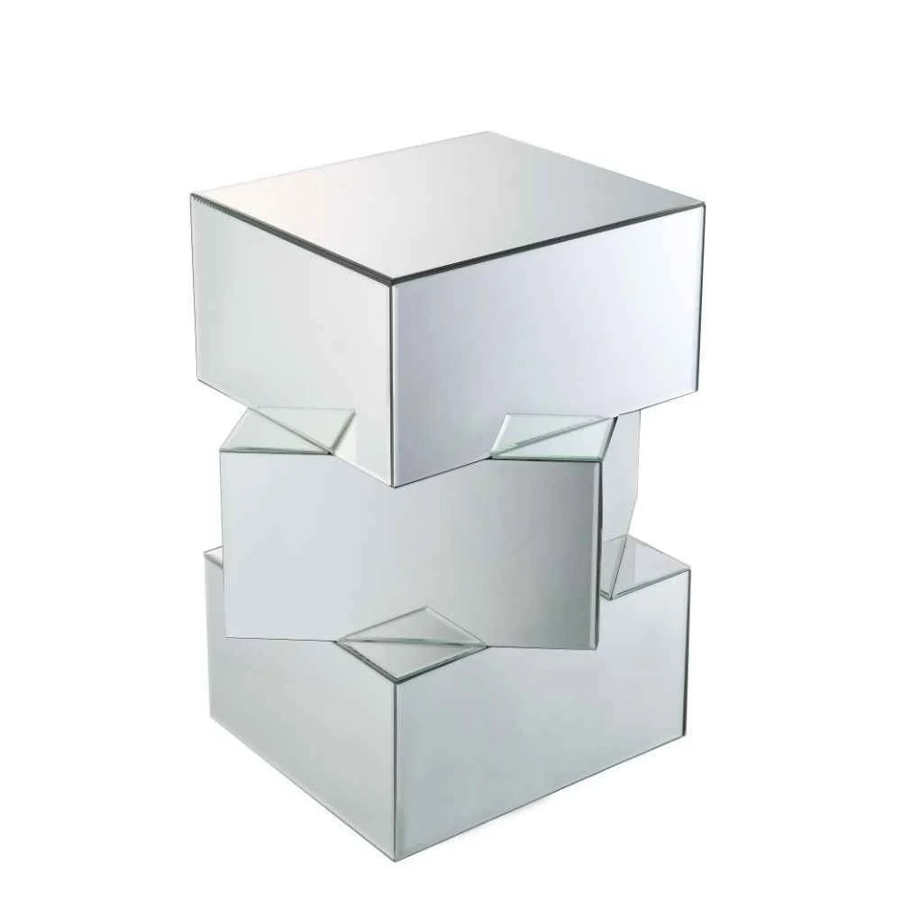 Recyclable Dominic - 20 quot End Table - Mirrored Expertly Made