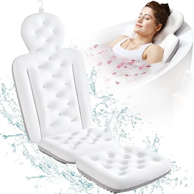 Consistent Full Body Bath Pillow for Bathtub Thick Bathtub Cushion Luxury Tub Pillow for Secure