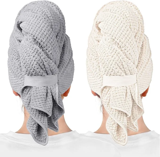 Fine ROLSHOL 2-Pack Large Microfiber Hair Towel Wraps Super Absorbent Quick Dry World-Class